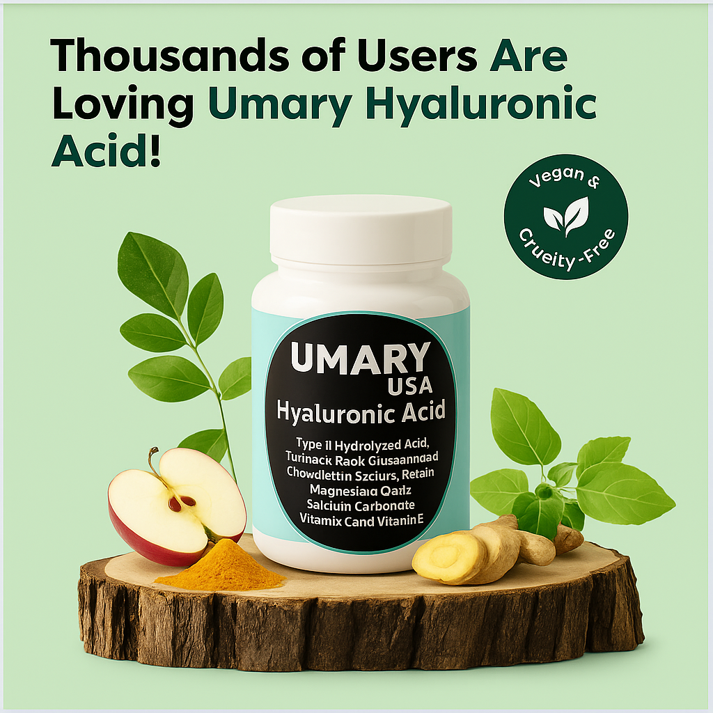 UMARY™ Hyaluronic Acid Complex – Premium Joint & Skin Support Formula (850mg)